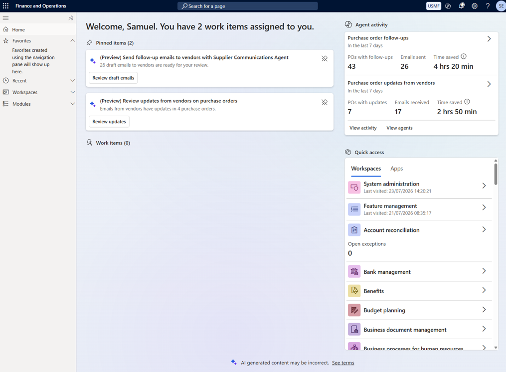 Processus de relance fournisseurs automatisé avec le Supplier Communications Agent dans Dynamics 365 SCM
Afficher plus de lignes
